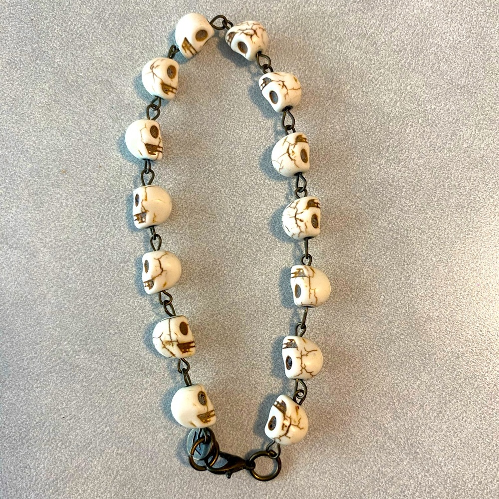 Boho Halloween Skull Anklet